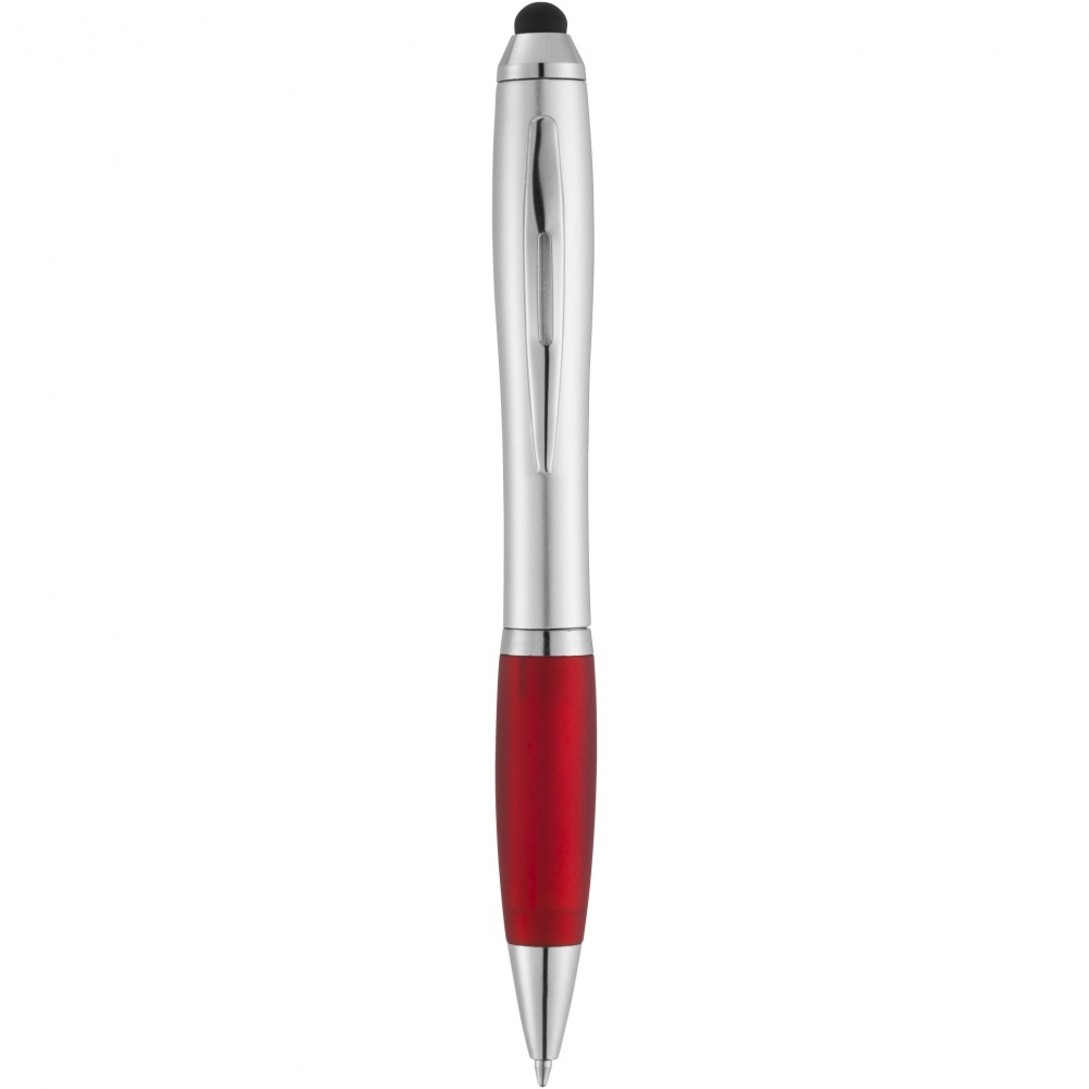 Logo trade corporate gifts image of: Nash stylus ballpoint with coloured grip